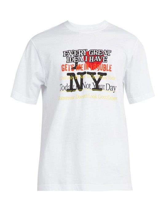 New York Tourist printed cotton T-shirt展示图