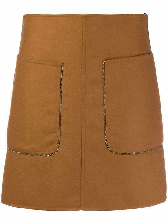 embellished pocked A-line skirt展示图