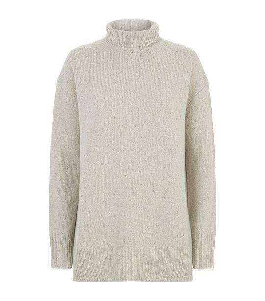 Oversized Cashmere Turtleneck Sweater展示图