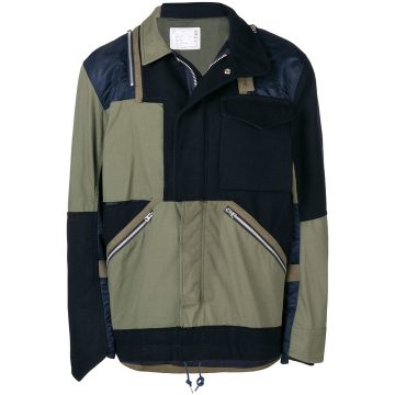 patchwork military jacket