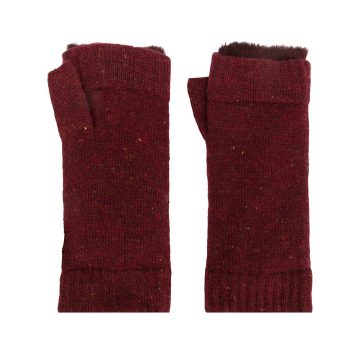 fur lined fingerless gloves
