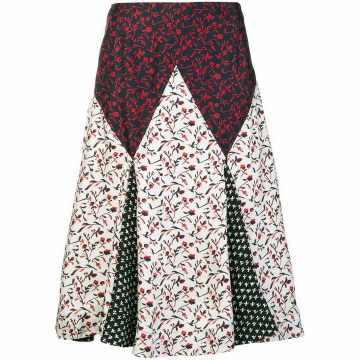 floral print mix skirt
