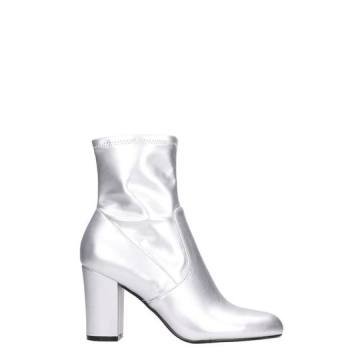 Steve Madden Actual Silver Faux Leather Bootie