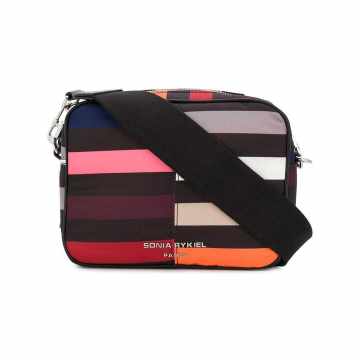 striped satchel bag