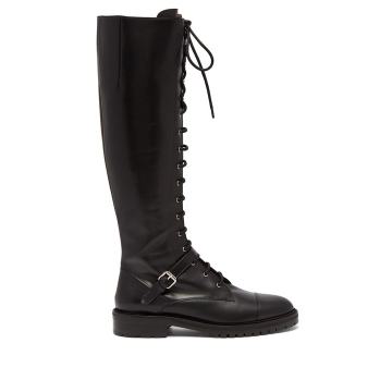 Alfri lace-up leather knee-high boots