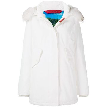 feather down hooded coat