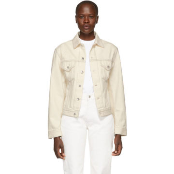 White Denim Femme Trucker Jacket