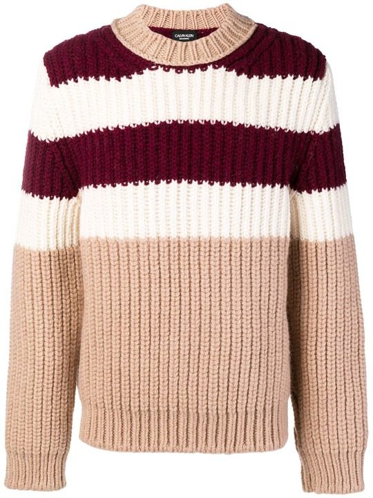 striped chunky sweater展示图