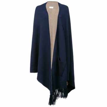 knitted asymmetric cape jacket