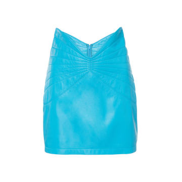 Leather Butterfly Mini Skirt