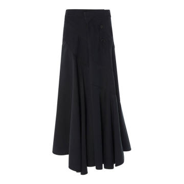 Front Wrap Twill Skirt