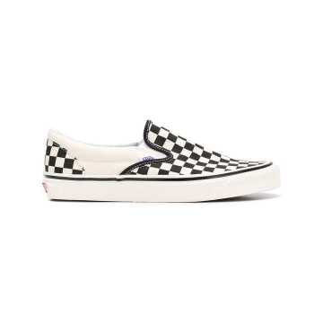 Checkerboard slip-on sneakers