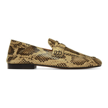 Tan Snake Fezzy Loafers