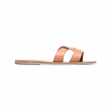 nude desmos leather sandals