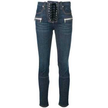 lace-up skinny jeans