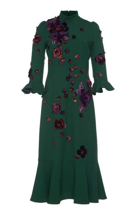 Floral Embellished Midi Dress展示图