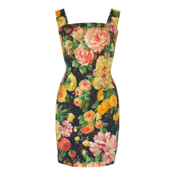 Floral Jacquard Mini Dress