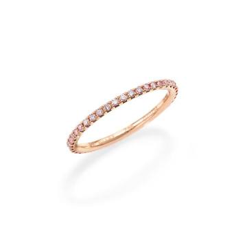 Aura Pink Diamond &amp; 18K Rose Gold Band Ring