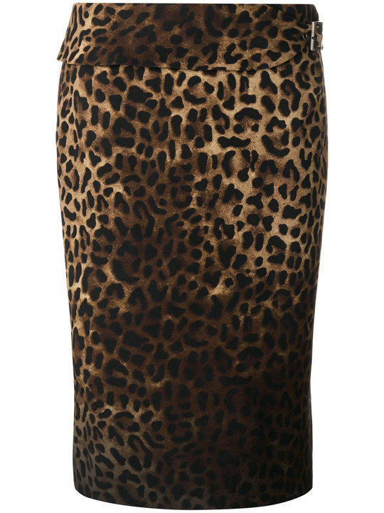 豹纹铅笔半身裙展示图