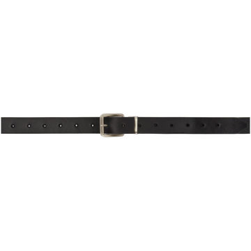 Black Thin Leather Belt