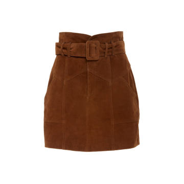 Claire belted suede mini skirt