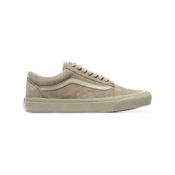 taupe Vault low top suede sneakers