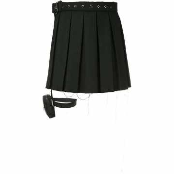 garter belt pleated skirt