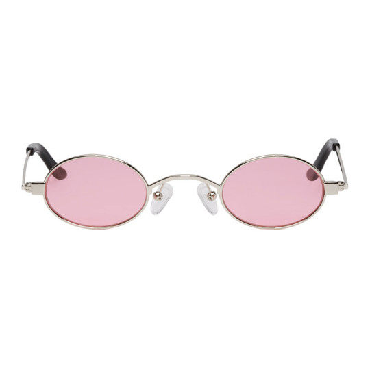 SSENSE Exclusive Silver Doris Sunglasses展示图
