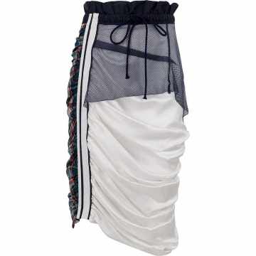draped drawstring skirt