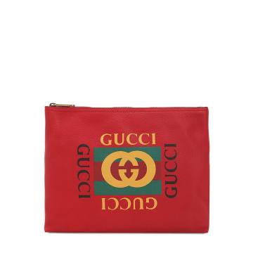 LOGO LEATHER POUCH