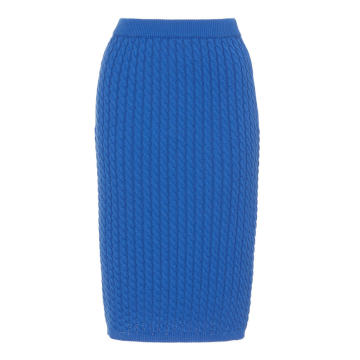 Fitted Cotton Ribbed-Knit Skirt