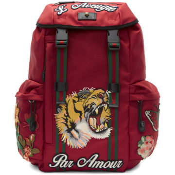 Red 'L'Aveugle Par Amour' Techpack Backpack