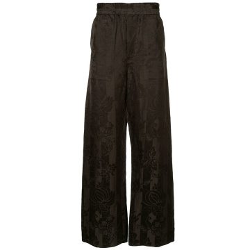 jacquard pyjama-style trousers