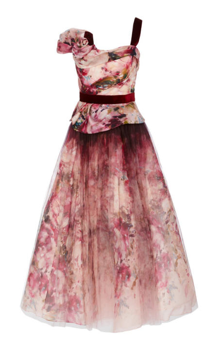 Floral Printed Silk-Blend Dress展示图