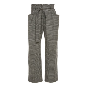High-Waist Wool Flannel Pants