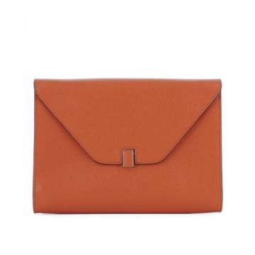 Orange Leather Pochette