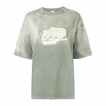 endangered rhino印花T恤