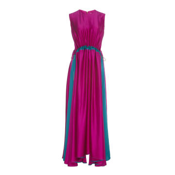 Keeva Two-Tone Silk Dress