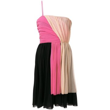 colourblock draped dress