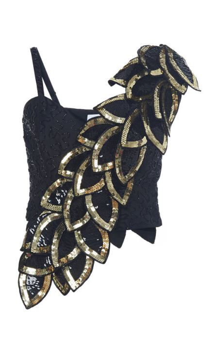 Sleeveless Sequin-Embellished Top展示图