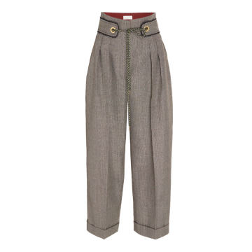 Lurex Tailored High-Waist Trousers