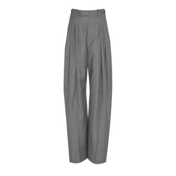 Wool High-Waisted Wide-Leg Trousers