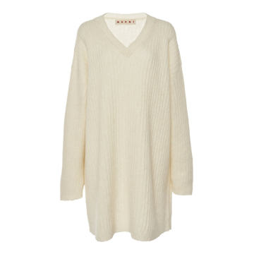 Oversized Mohair-Blend Ribbed Knit Sweater