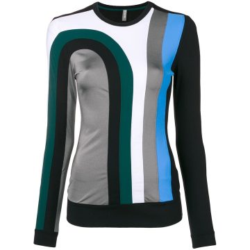 colour-block fitted top