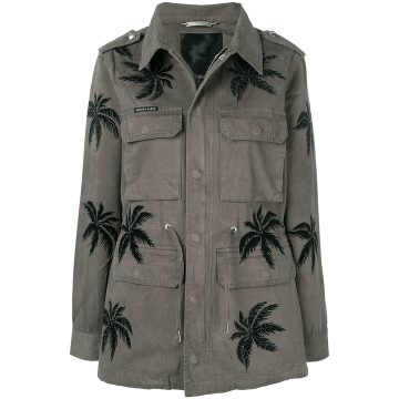 棕榈树印花工装夹克