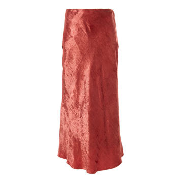 Periwinkle Velvet Midi Skirt