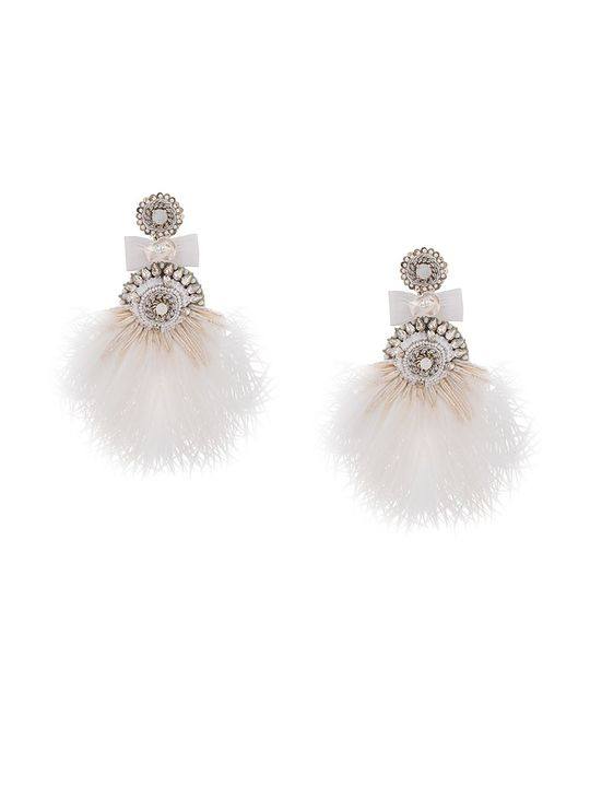 feathered oversized earrings展示图