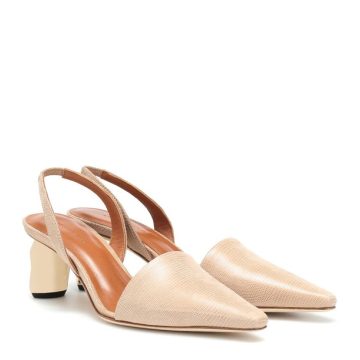 Conie leather slingback pumps