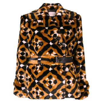 Oates geometric pattern coat