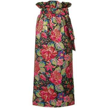 floral print midi skirt